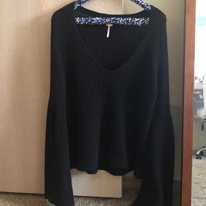 Free People Damsel Bell Sleeve Sweater, L